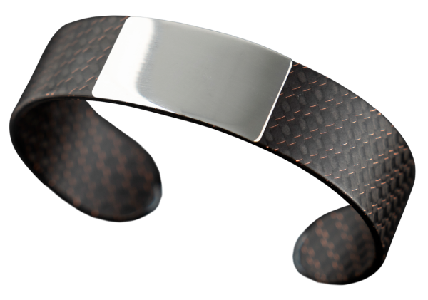 Polsera personalitzada amb placa de plata